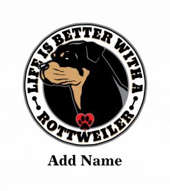 Rottweiler Personalized Life Is Better PNG Free Download