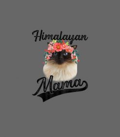 Womens Cute Himalayan Mama Flower Graphic Cat Love SVG