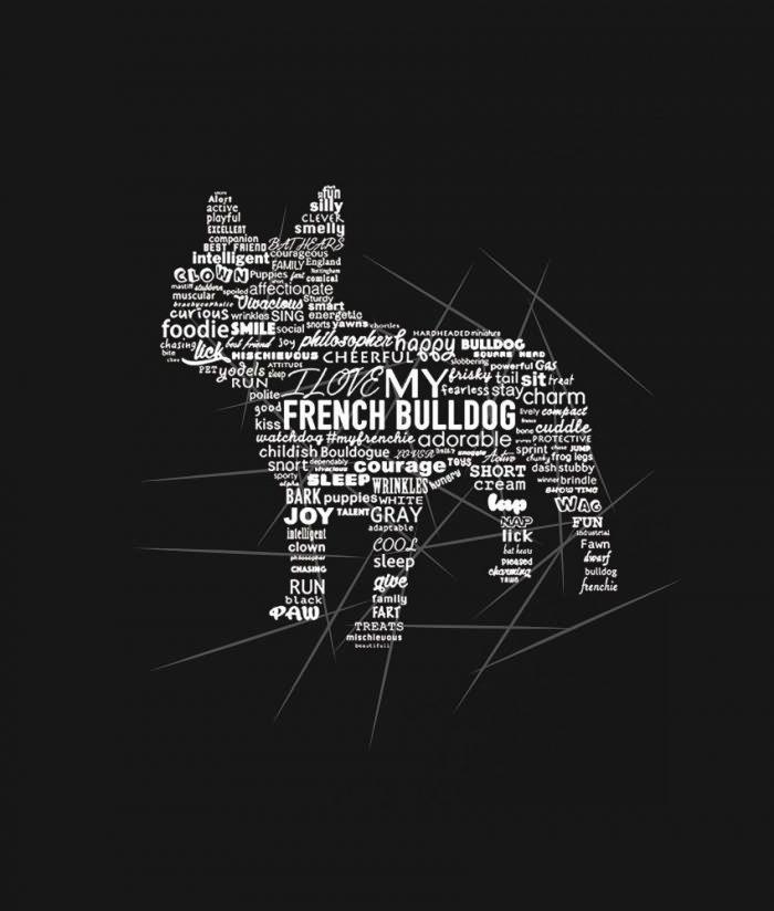 i love french bulldog PNG Free Download