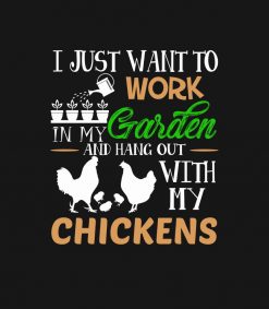 Gardening Chickens Lover Work Garden Chicken PNG Free Download
