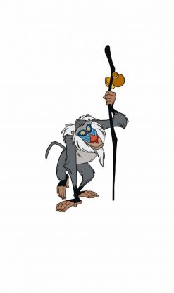 Lion Kings Rafiki with a stick in his hand Disney Baby PNG Free Download