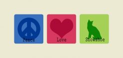 Peace Love Snowshoe PNG Free Download