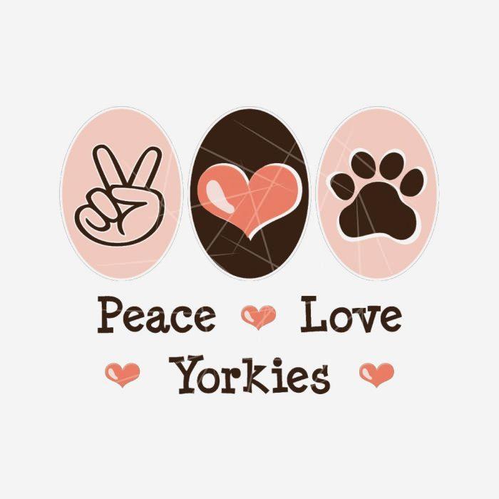 Peace Love Yorkies PNG Free Download