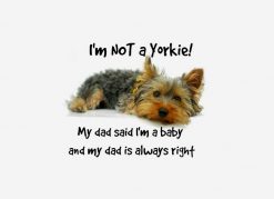Yorkie baby dad tee shirt top PNG Free Download