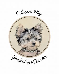 Yorkshire Terrier Puppy Painting Original Dog Art Baby PNG Free Download
