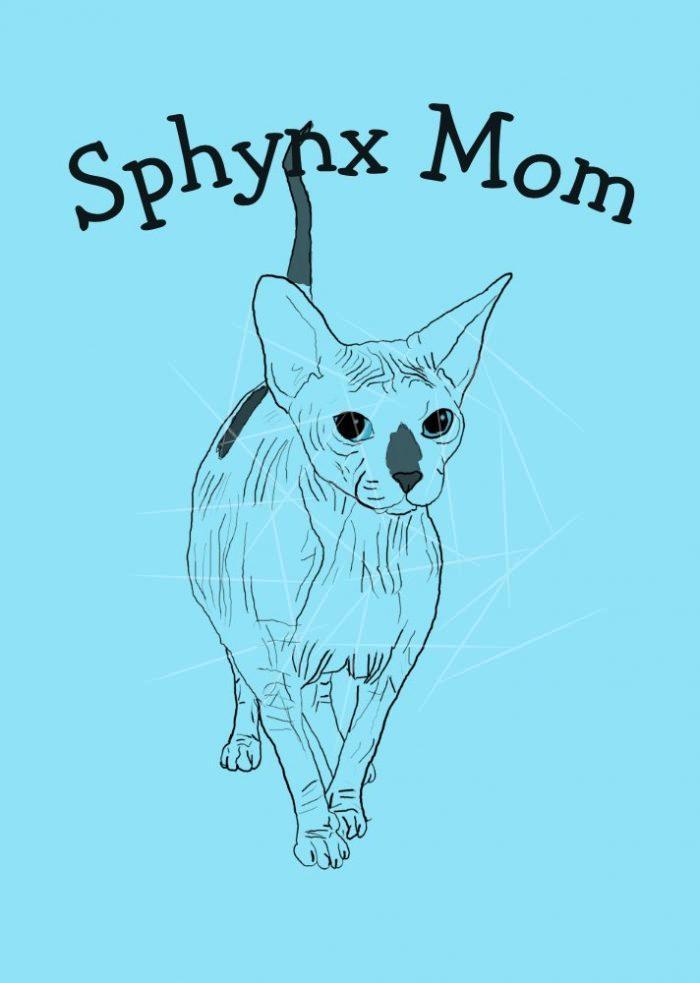 Sphynx kitty Mom PNG Free Download