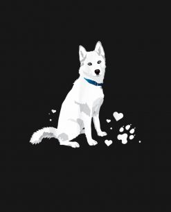 cute white Siberian Husky - sweet white Snow dog PNG Free Download