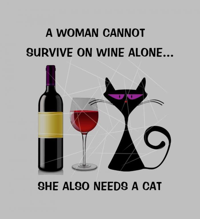 A Woman Cannot Survive on Wine Alone Png Design PNG Free Download