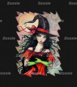 Autumn Mischief  Halloween Witch and Balck Cat PNG Free Download