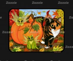 Calico Cat Fairy Cats Leaves Fall Autumn Art Shirt PNG Free Download