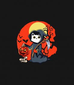 Cat Reaper Grim Halloween Night Pumpkin Kitty T-Sh PNG Free Download