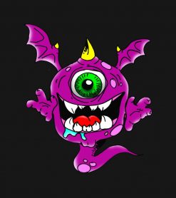 Cute Purple People Eater Monster PNG Free Download