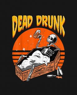 Dead Drunk Skeleton Coffin Beer Lover Halloween Co PNG Free Download
