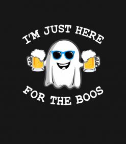 Funny Halloween Tee- I'm Just Here For The Boos Co PNG Free Download