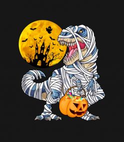Graphic Halloween mummy dinosaur PNG Free Download