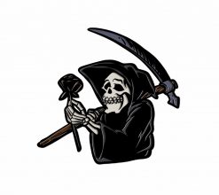 Grim reaper holding flower baby PNG Free Download