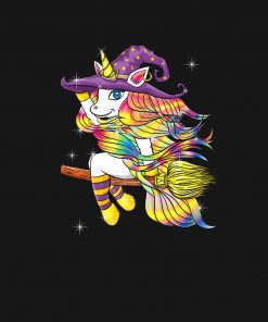 Halloween Outfit - Flying Unicorn Witch PNG Free Download