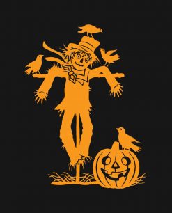Halloween Scarecrow Silhouette Tshirt PNG Free Download