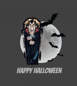 Happy Halloween Vampire add message PNG Free Download