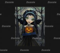 October Woods Gothic Big Eye Vampire Halloween Art PNG Free Download