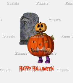 Pumpkin Man Tombstone Halloween Funny PNG Free Download