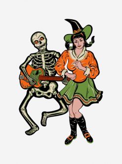 Vintage "Halloween A Go-Go" Dancers PNG Free Download